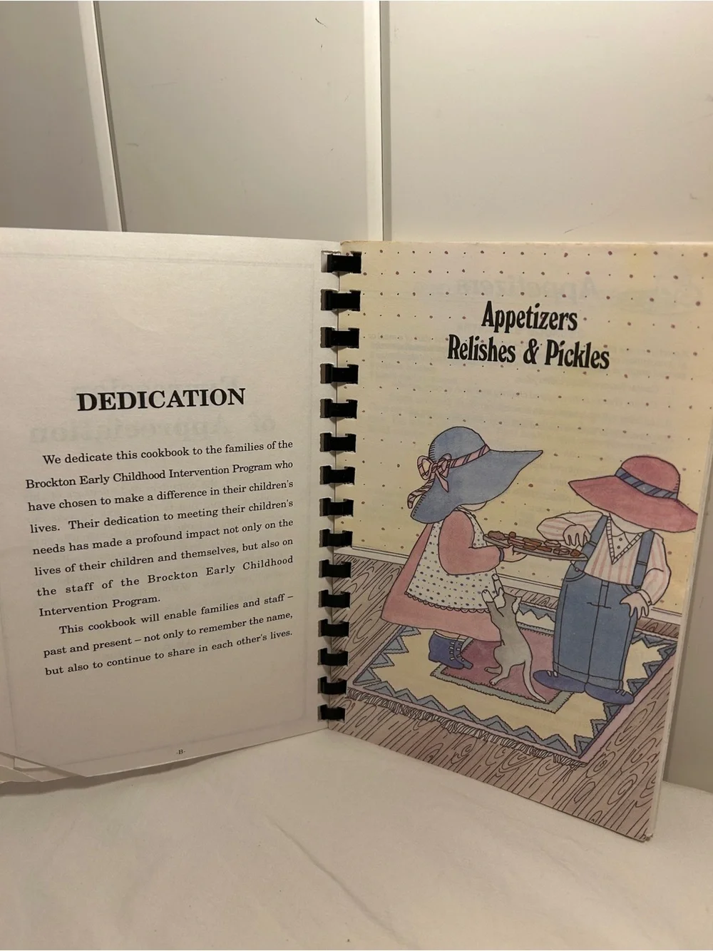 Vintage Seasoned With Love Cookbook Brockton MA New England recipes folk art